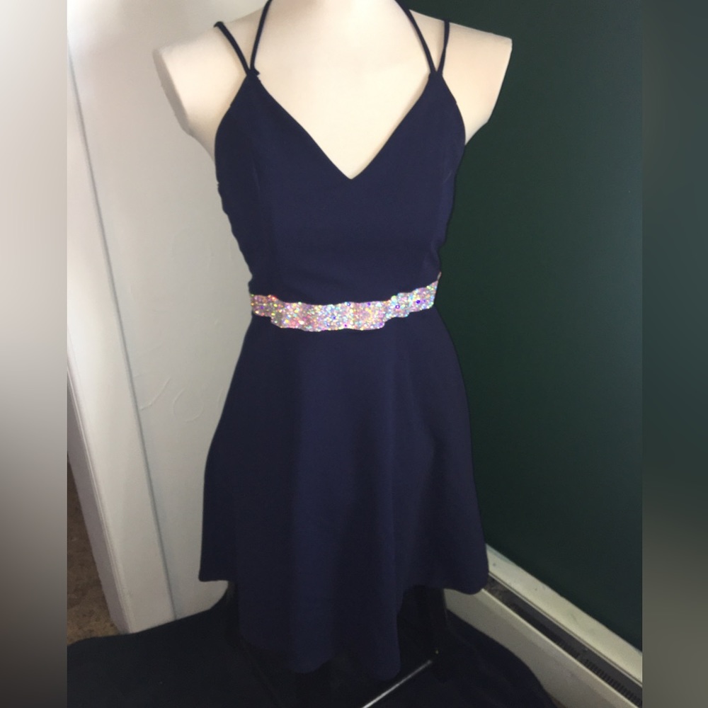 Navy Blue Homecoming Dress